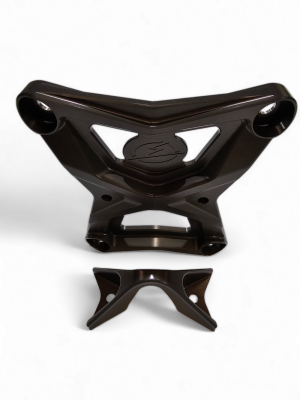 Polaris RZR Pro XP Radius Rod Plate - Rear - Elektric Off Road - With Tow Hook - Gunmetal - `20-`24